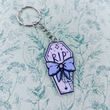 Coffin keychain, gothic keychain, vampire inspired gifts, vampire keychain, horror fan gifts, coffin charm, gothic themed gifts, bff gifts,