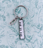 Piano player keychain, piano player gifts, piano Keyring, personalised pianist gifts, musician gift, music inspired, musical inspired,