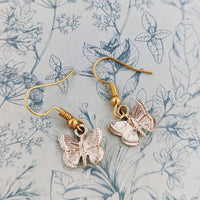 Gold Butterfly earrings, butterfly jewellery, tiny butterfly earrings, butterfly themed, butterfly inspired gifts, insect gifts, bff gifts