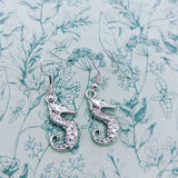 Sea horse earrings, nautical jewellery, marine biologist gifts, ocean life themed, ocean animals, sea horse jewelry, sea horse themed,