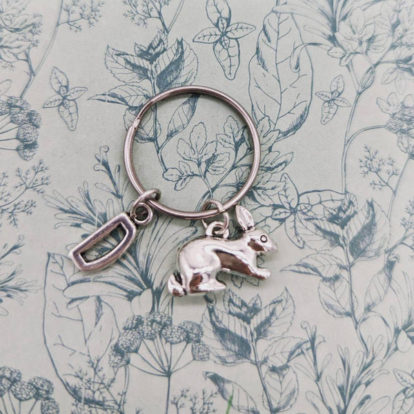 Rabbit keychain, rabbit loss gifts, rabbit themed, rabbit accessories, Easter rabbit gifts, rabbit owner gifts, bunny bag charm, sister gift