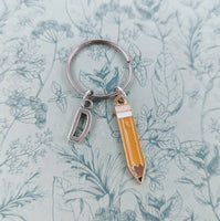 Pencil keychain, back to school gifts, first day of school gifts, backpack accessories, writer gifts, school inspired gifts, student gifts,