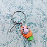 Cute rabbit keychain, Bunny rabbit Keyring, vet gifts, student vet gifts, graduation gifts, gifts for a vet nurse, novelty keychain,