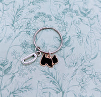 Scotty dog keychain, westie Keyring, westie dog lovers, West highland terrier gifts, doggy mom gifts, Scotty dog themed, dog inspired gifts,