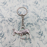 Donkey keychain, donkey lover gifts, donkey charm, vet gift keychain, custom keychain, donkey inspired gifts, donkey rescue gifts, bff gift,