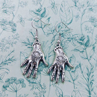 Tattoo earrings, magical earrings, tarot earrings, tarot jewelry, witch jewellery, palmistry earrings, palmistry gifts, witchy gifts,