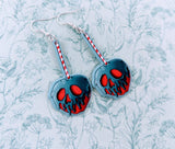 Candy Apple earrings, horror fan gifts, horror inspired gifts, Halloween lovers, gothic earrings, gothic themed, gothic jewellery, bff gifts