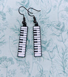 Piano earrings, piano player earrings, piano player gifts, music inspired gifts, piano lover gifts, piano tuner, musician gift ideas,