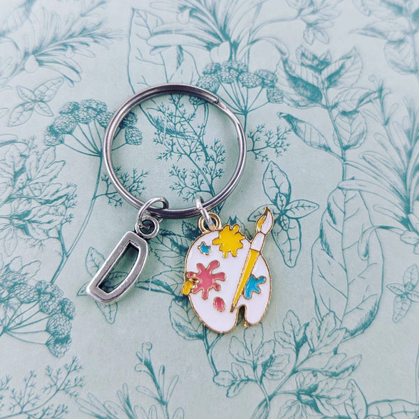 Paint palette keychain, artist gifts, art teacher gifts, art student gifts, thank you teacher gifts, artist inspired gifts, graduation gifts