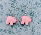 Piggy earrings, pig jewellery, pig themed gifts, pig lover gifts, kawaii earrings, statement earrings, farm animal earrings, pig farmer gift