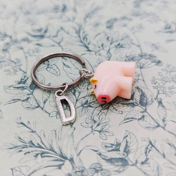 Pig keychain, pig lover gifts, pig farmer gifts, pig accessories, farm animal keychain, farm animal lovers, gift for pig lovers, pig themed,