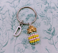 Pineapple Keychain, pineapple charm, pineapple themed, fruit Keychain, Hawaii themed gifts, bag accessories, girly inspired gifts, fruity,