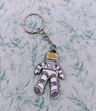 Astronaut Keychain, spaceman keychain, astronaut gift, astrologist gifts, personalised gifts, space lover gift, space themed, outer space,