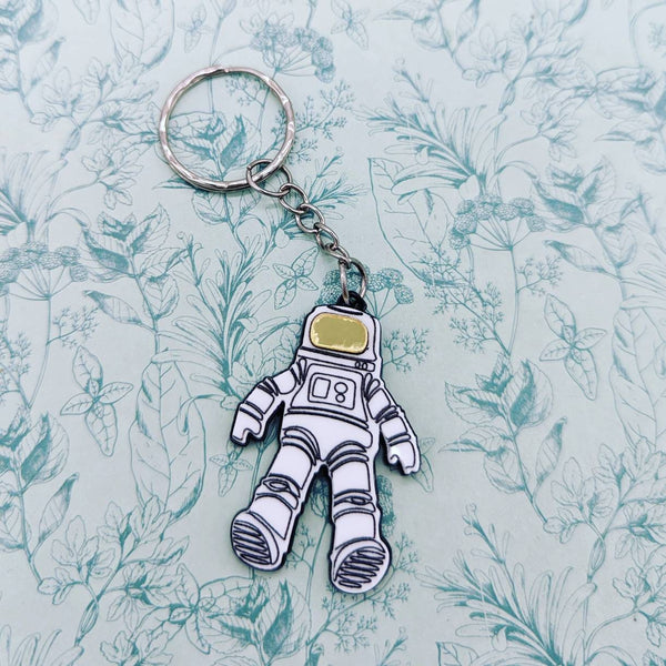 Astronaut Keychain, spaceman keychain, astronaut gift, astrologist gifts, personalised gifts, space lover gift, space themed, outer space,