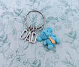 Elephant keychain, fathers Day gifts, gifts for dad, personalised dad gifts, elephant lover gifts, gift from daughter, step dad gifts,