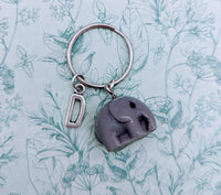 Elephant Keychain, elephant charm, elephant themed, safari inspired, elephant lover gifts, elephant fan, zoologist gift, zoo keeper gifts,