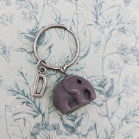 Elephant Keychain, elephant charm, elephant themed, safari inspired, elephant lover gifts, elephant fan, zoologist gift, zoo keeper gifts,