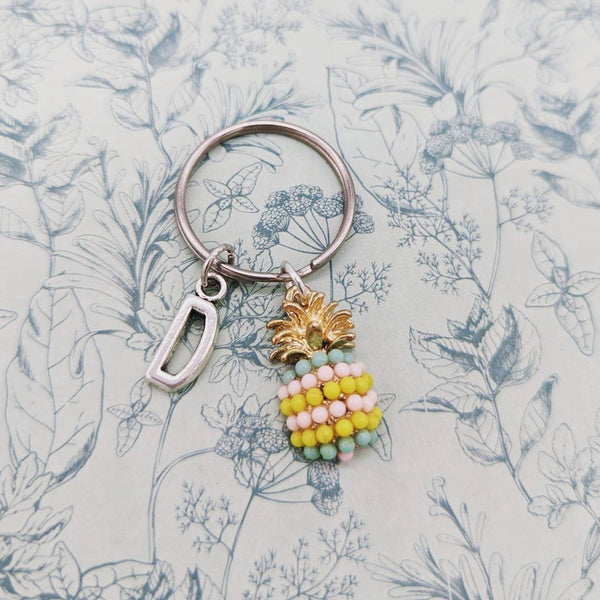 Pineapple Keychain, pineapple charm, pineapple themed, fruit Keychain, Hawaii themed gifts, bag accessories, girly inspired gifts, fruity,