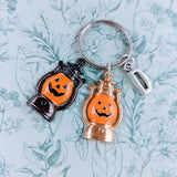 Pumpkin Keychain, pumpkin Keyring, Halloween lovers, Halloween themed, Halloween gift, pumpkin gift, bag accessory, pumpkin lantern,