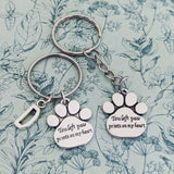 Pet loss gift, pet loss keyring, dog keyring, cat keyring, paw keyring, pet memorial, keepsake gifts, pet lover gifts, personalised keyring