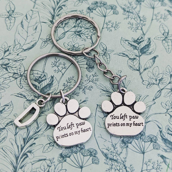 Pet loss gift, pet loss keyring, dog keyring, cat keyring, paw keyring, pet memorial, keepsake gifts, pet lover gifts, personalised keyring