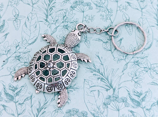 Turtle Keychain, turtle Keyring, tortoise gifts, turtle themed, tortoise inspired, tortoise lover gifts, nautical themed, reptile themed,