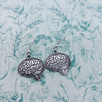 Brain earrings, anatomy earrings, anatomical earrings, anatomy themed, gothic earrings, doctor themed gifts, doctor student gifts, bff gifts