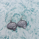 Brain earrings, anatomy earrings, anatomical earrings, anatomy themed, gothic earrings, doctor themed gifts, doctor student gifts, bff gifts