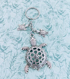 Turtle Keychain, gift for turtle lovers, mum to be gifts, sea turtle gifts, turtle themed, marine biologist gifts, scuba diver gifts,