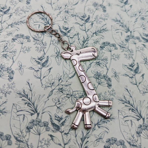 Giraffe Keyring, giraffe lover gifts, giraffe fan, zoologist gifts, zoo keeper gifts, giraffe accessories, animal themed, giraffe themed,