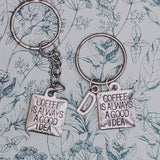 Coffee keychain, coffee lover gifts, coffee addict gifts, coffee inspired, coffee themed, caffeine Keychain, caffeine gifts, barista gifts,