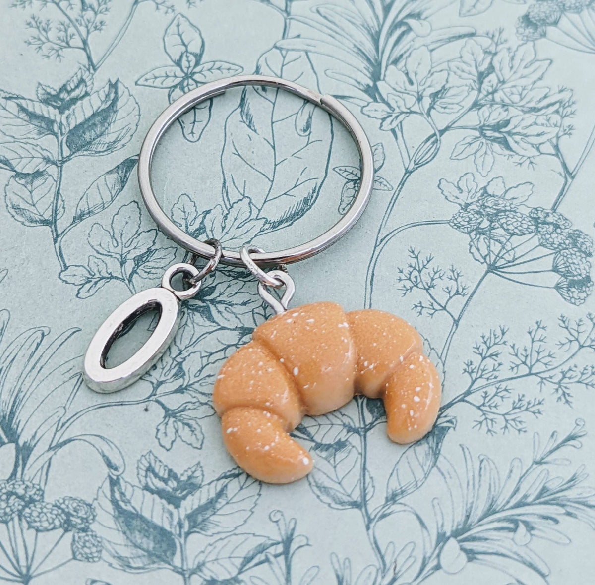 Croissant Keychain, croissant Keyring, croissant themed, foodie gifts ...
