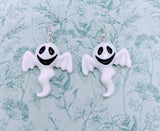 Ghost earrings, spooky earrings, statement earrings, statement jewelry, ghost hunter gifts, ghost themed, Halloween themed, Halloween gifts,