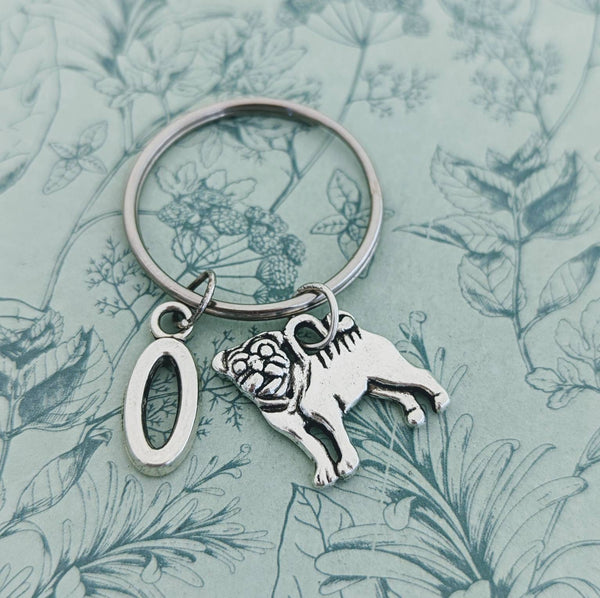 Pug Keychain, pug Keyring, pug lover gifts, pug fan gifts, pug mom gifts, pug charm gift, veterinary nurse, pug accessory, pug owner gifts,