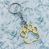 Paw print Keychain, dog Keychain, statement Keychain, dog lover gifts, pet loss gifts, dog keepsake gifts, vet graduate gifts, dog fan gifts