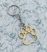 Paw print Keychain, dog Keychain, statement Keychain, dog lover gifts, pet loss gifts, dog keepsake gifts, vet graduate gifts, dog fan gifts