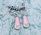 Ballet clip on earrings, ballet dancer gifts, little ballerina gifts, dance inspired, little dancer, ballerina jewellery, ballet themed,