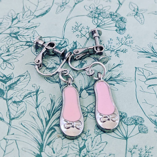 Ballet clip on earrings, ballet dancer gifts, little ballerina gifts, dance inspired, little dancer, ballerina jewellery, ballet themed,