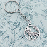 Howling wolf Keychain, wolf Keyring, wolf accessories, wolves fan, gifts for wolf lovers, wolf charm, wolf themed, zoo keeper accessories,