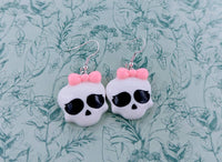 Skull earrings, skull jewellery, statement earrings, statement jewellery, kawaii skull earrings, skull lover gifts, skull themed,