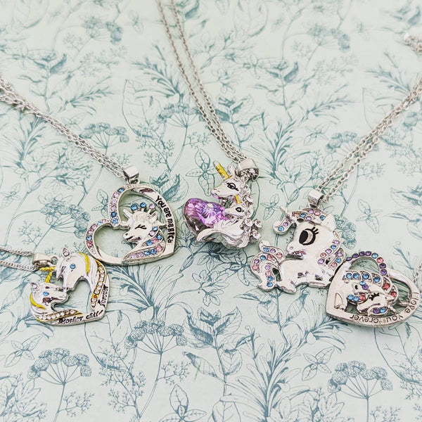 Unicorn necklace, unicorn jewellery, unicorn jewelry set, children's necklace, children's jewellery, gifts for unicorn lovers, gift for kids