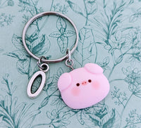 Pig keychain, pig bag charm, gifts for pig lovers, piggy themed, pig inspired, pig fan gifts, cute piggy, pig farmer gifts, farmer inspired