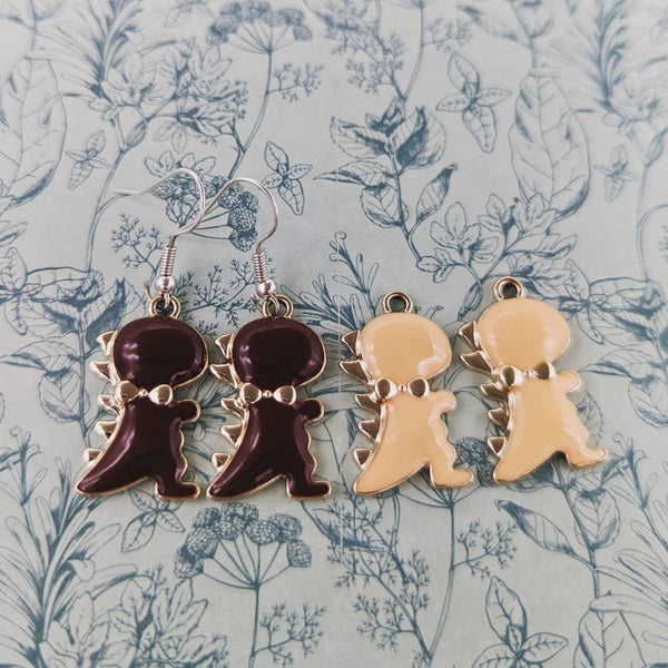 Dinosaur earrings, dinosaur jewellery, dinosaur lover gifts, dinosaur themed gifts, dinosaur inspired gifts, dinosaur fan gifts, Dino gifts,