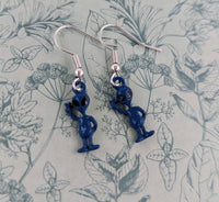 Blue alien earrings, alien jewellery, UFO earrings, UFO inspired gifts, alien believers, alien geek gifts, UFO jewelry, alien fan gifts,