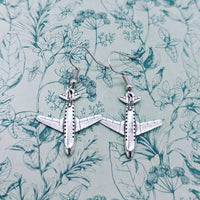 Plane earrings, pilot earrings, gifts for a pilot, air hostess gifts, aeroplane themed, travel themed gifts, traveller gifts, airplane gifts