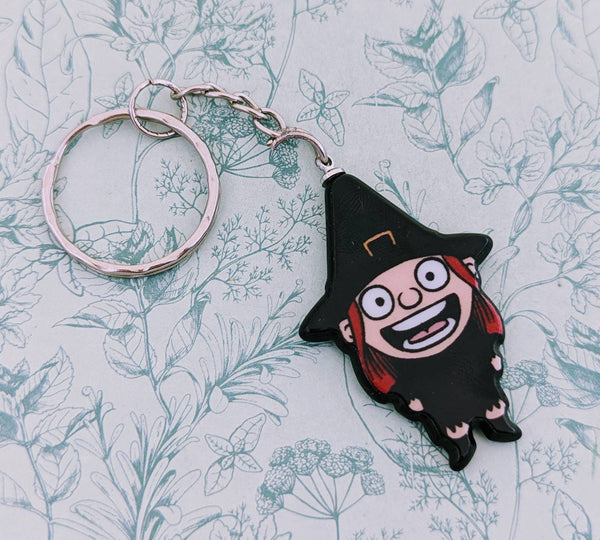 Witch Keychain, witch Keyring, witch lover gifts, gifts for a witch, little witch gifts, Halloween Keychain, Halloween bag charm, witchy