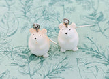 Hamster earrings, hamster jewellery, hamster lover gifts, hamster inspired gifts, hamster themed gifts, animal earrings, rodent lover gifts,