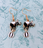 Circus elephant earrings, elephant lover gifts, circus lover gifts, circus themed, elephant inspired gifts, circus inspired gifts,