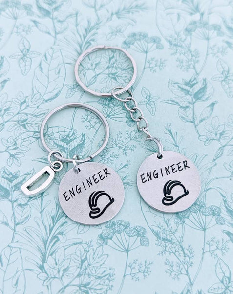 Engineer Keychain, gifts for a engineer, daddy gifts, engineer student gifts, engineer graduate gifts, civil engineer gifts, female engineer