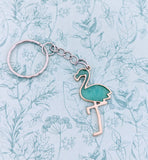 Flamingo keyring, flamingo lover gifts, tropical bird, flamingo themed, flamingo inspired, bird Keyring, zoologist gifts, zoo keeper gifts